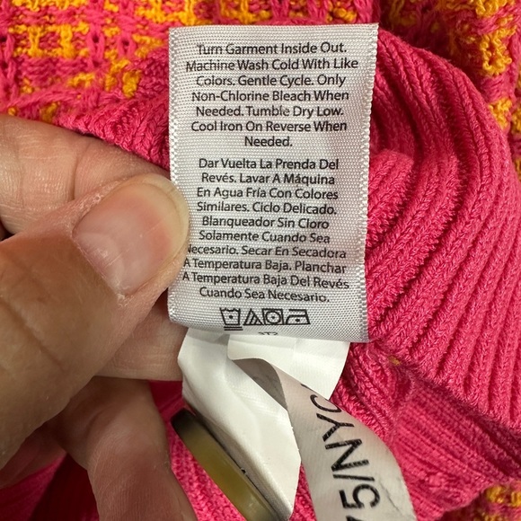 Free‎ Assembly Women's Pink Orange Textured Cardigan Sweater Viscose Sz S EUC - Picture 4 of 6